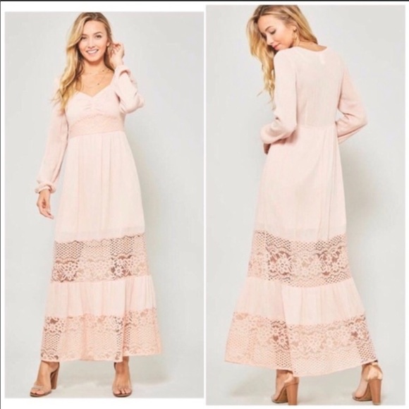 SOLD Woven Maxi Dress - Picture 1 of 2